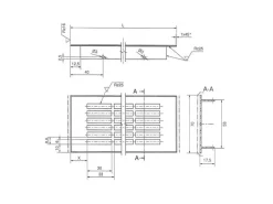 SOTECH Lüftungsgitter Lochung Eckig 500 mm Alu EV1