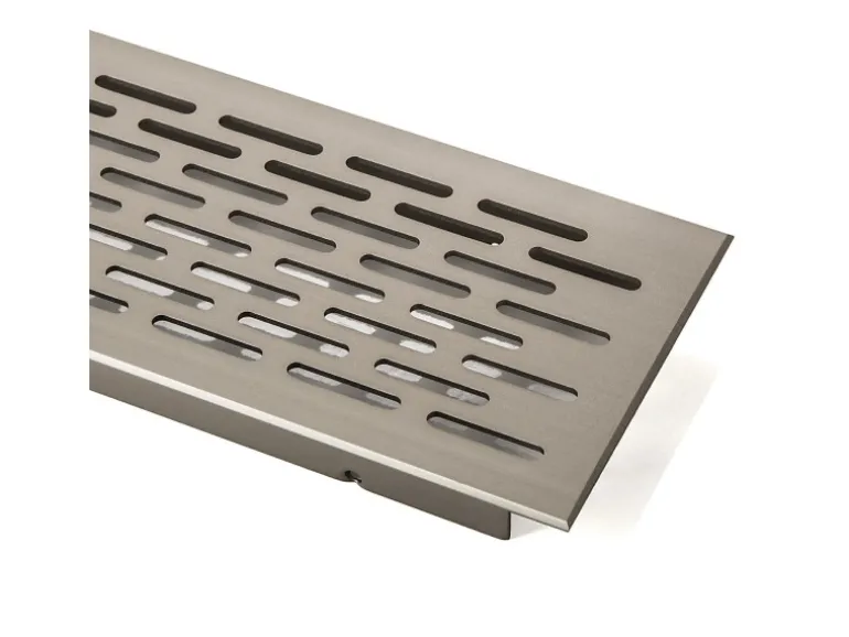 SOTECH Lüftungsgitter Lochung Oval 500 mm Edelstahloptik