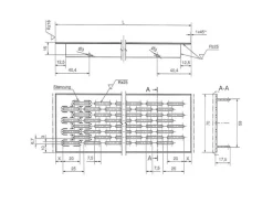 SOTECH Lüftungsgitter Lochung Oval 250 mm Edelstahloptik