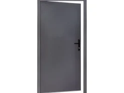 Stahl-Nebeneingangstür NS1 Anthrazit Nach Innen Öffnend 88 x 198 cm Anschlag R