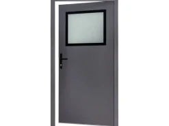 Stahl-Nebeneingangstür NS2 Anthrazit Nach Außen Öffnend 98 x 198 cm Anschlag L