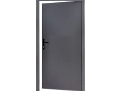 Stahl-Nebeneingangstür NS1 Anthrazit Nach Innen Öffnend 88 x 198 cm Anschlag L