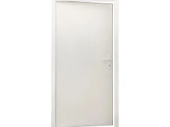 Stahl-Nebeneingangstür NS1 Weiß Nach Innen Öffnend 88 x 198 cm Anschlag R