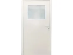 Stahl-Nebeneingangstür NS2 Weiß Nach Innen Öffnend 88 x 198 cm Anschlag R