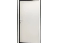 Stahl-Nebeneingangstür NS1 Weiß Nach Innen Öffnend 98 x 198 cm Anschlag L