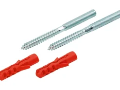 Stockschraube M8 x 100 mm mit Dübel 2 Stück