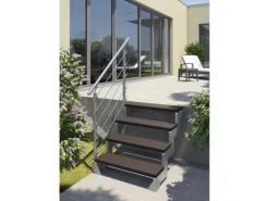 Stufe Trimax für Außentreppe Gardentop Dunkelbraun 80 cm