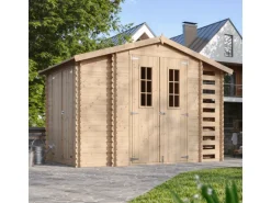 Timbela Holz-Gartenhaus M389C Beige Braun 5,47 m² FSC®