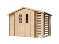 Timbela Holz-Gartenhaus M389C Beige Braun 5,47 m² FSC®