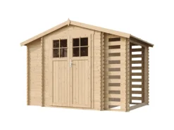 Timbela Holz-Gartenhaus M389F Beige Braun 5,47 m² FSC®