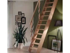 Treppen Intercon Raumspartreppe Living für 245 - 285 cm Geschosshöhe Holztreppe Buche Beidseitiges Geländer