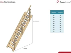 Treppen Intercon Raumspartreppe Living für 245 - 285 cm Geschosshöhe Holztreppe Buche Beidseitiges Geländer