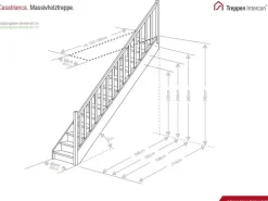 Treppen Intercon Holztreppe Casablanca Raumspartreppe Buche Massiv Naturbelassen Gerade Mit 80 cm Treppenbreite Einseitiges Geländer Mit Setzstufen
