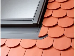 Velux Eindeckrahmen Biberschwanz Doppeldeckung 118 cm x 114 cm Anthrazit