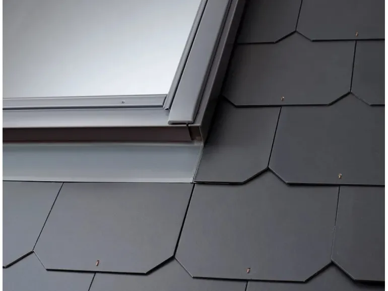 Velux Eindeckrahmen Schiefer Schichtstück 140 cm x 78 cm Anthrazit