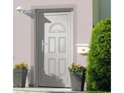 vidaXL Haustür Weiß 88x190 cm PVC 3187909