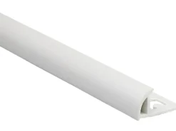 Viertelkreis-Abschlussprofil PVC matt Weiß 10 mm x 1 m