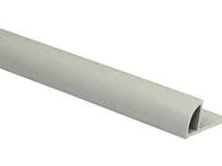 Viertelkreis-Abschlussprofil PVC glänzend Hellgrau 8 mm x 2,5 m
