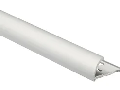 Viertelkreis-Abschlussprofil Alu eloxiert Silber matt 8 mm x 2,7 m