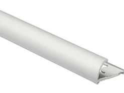 Viertelkreis-Abschlussprofil Alu eloxiert Silber matt 8 mm x 1 m