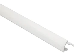 Viertelkreis-Abschlussprofil Alu pulverbesch. Weiß glänzend 10 mm x 2,7 m