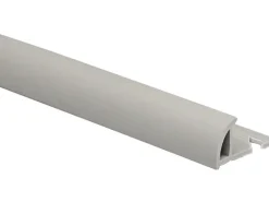 Viertelkreis-Abschlussprofil PVC matt Hellgrau 8 mm x 2,5 m