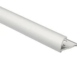 Viertelkreis-Abschlussprofil Alu eloxiert Silber matt 10 mm x 1 m