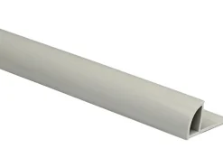 Viertelkreis-Abschlussprofil PVC glänzend Hellgrau 10 mm x 2,5 m