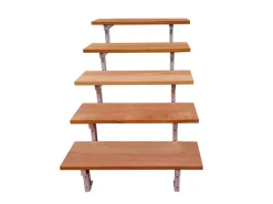 Vinuovo Gartentreppe Stahl Bali 5 Bankirai Hartholz Stufen 60cm