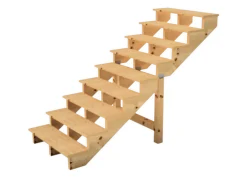 Vinuovo Holztreppe 9 Stufen 140cm ohne Setzstufen