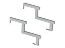 Vinuovo 2er Set Stahl Treppenwange 2 Stufen Option für Setzstufen 34cm