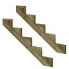 Vinuovo 2er Set Treppenwange 5 Stufen aus KDI Holz für Gartentreppen 85cm