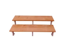 Vinuovo Gartentreppe Stahl Bali 2 Bankirai Hartholz Stufen 140cm