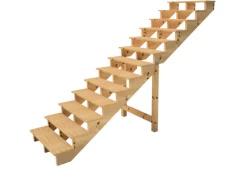 Vinuovo Holztreppe 13 Stufen 80cm ohne Setzstufen