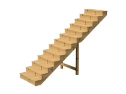 Vinuovo Holztreppe 13 Stufen 100cm mit Setzstufen