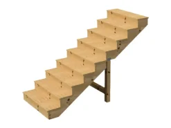 Vinuovo Holztreppe 8 Stufen 160cm ohne Setzstufen
