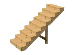 Vinuovo Holztreppe 9 Stufen 120cm mit Setzstufen