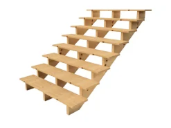 Vinuovo Holztreppe 8 Stufen 140cm ohne Setzstufen