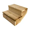 Vinuovo Terrassentreppe Holz 2 Stufen 60cm mit Setzstufen