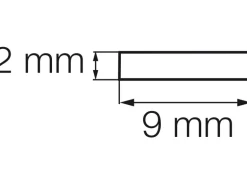 Vorlegeband 9 x 2 mm Länge 10 m Schwarz