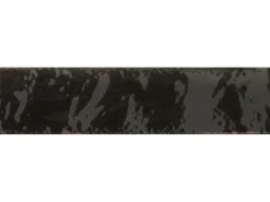 Wandfliese Lotis Steingut Schwarz Glasiert Glänzend 6 cm x 24 cm