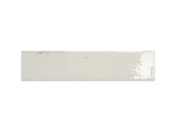 Wandfliese Lotis Steingut Weiß Glasiert Glänzend 6 cm x 24 cm
