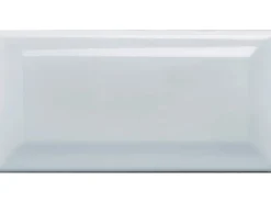 Wandfliese Metro Facette Grau Glasiert Glänzend 7,5 cm x 15 cm