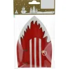 Weihnachts-Deko Tür aus Holz 9,4 cm x 14 cm x 1 cm Rot-Weiß