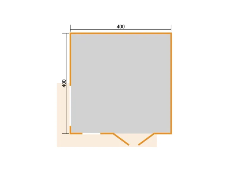 Weka Gartenhaus Amberley Doppeltür 2 Fenster Naturbelassen 400 cm x 400 cm