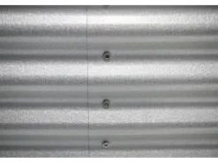 Westmann Hochbeet Oval Metall Silber 160 cm x 80 cm x 82 cm