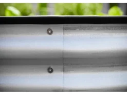 Westmann Hochbeet Oval Metall Silber 160 cm x 80 cm x 82 cm