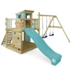 Wickey Spielturm Smart Camp Klettergerüst mit Rutsche Pastellblau