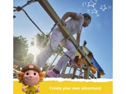 Wickey Spielturm Smart Camp Klettergerüst mit Rutsche Pastellblau
