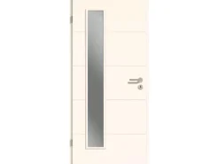 Zimmertür Catro Line ähnl. RAL 9016 LA1-B Klarglas 198,5 x 61 cm Anschlag L